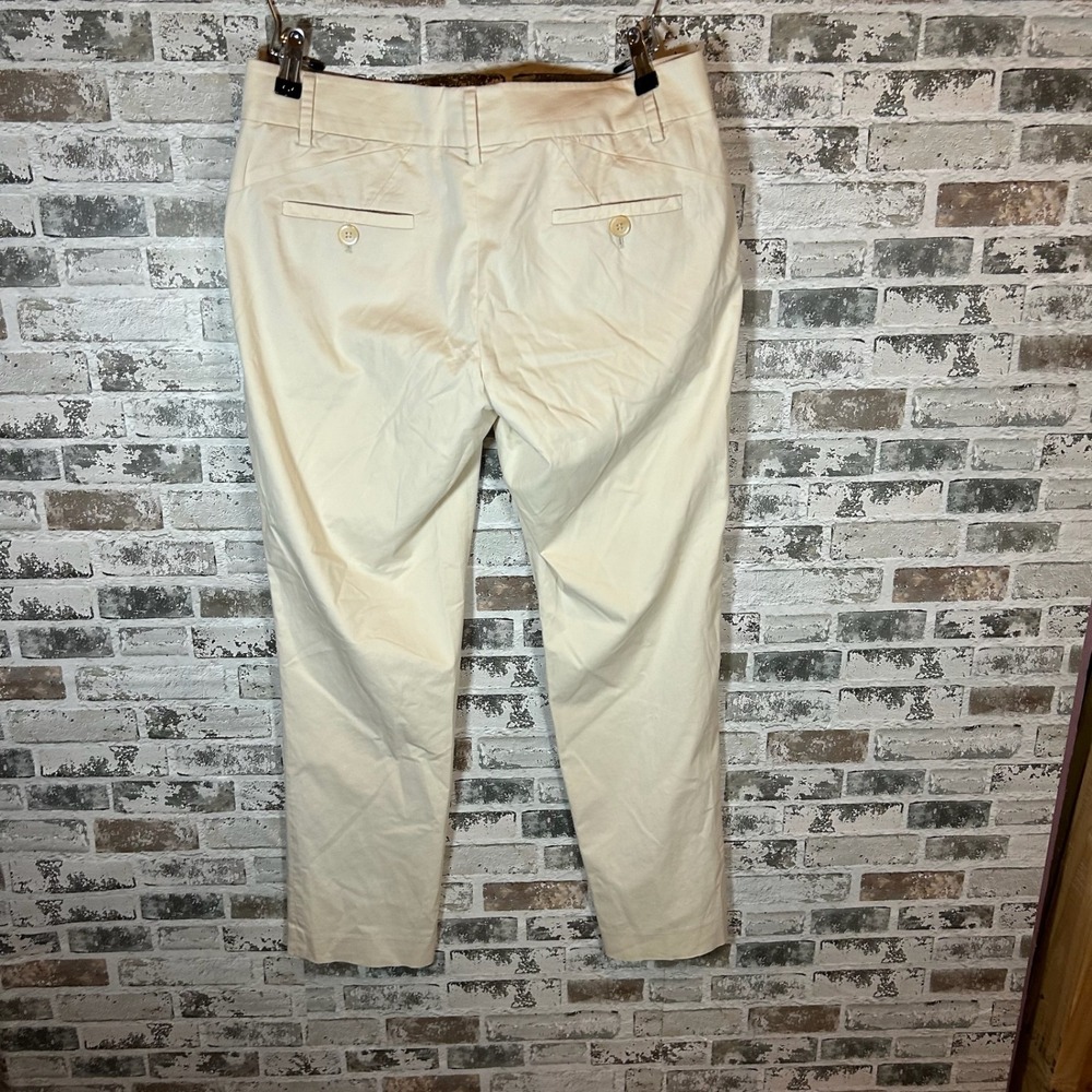 Gunex for Brunello Cucinelli Cream Stretch Trousers Made in Italy Womens 8 - Picture 4 of 7